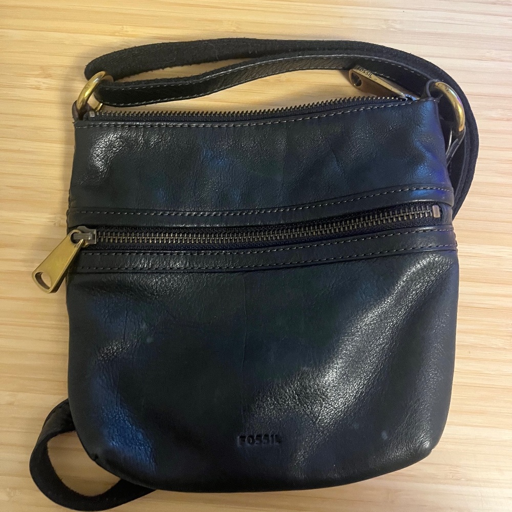 Fossil black crossbody